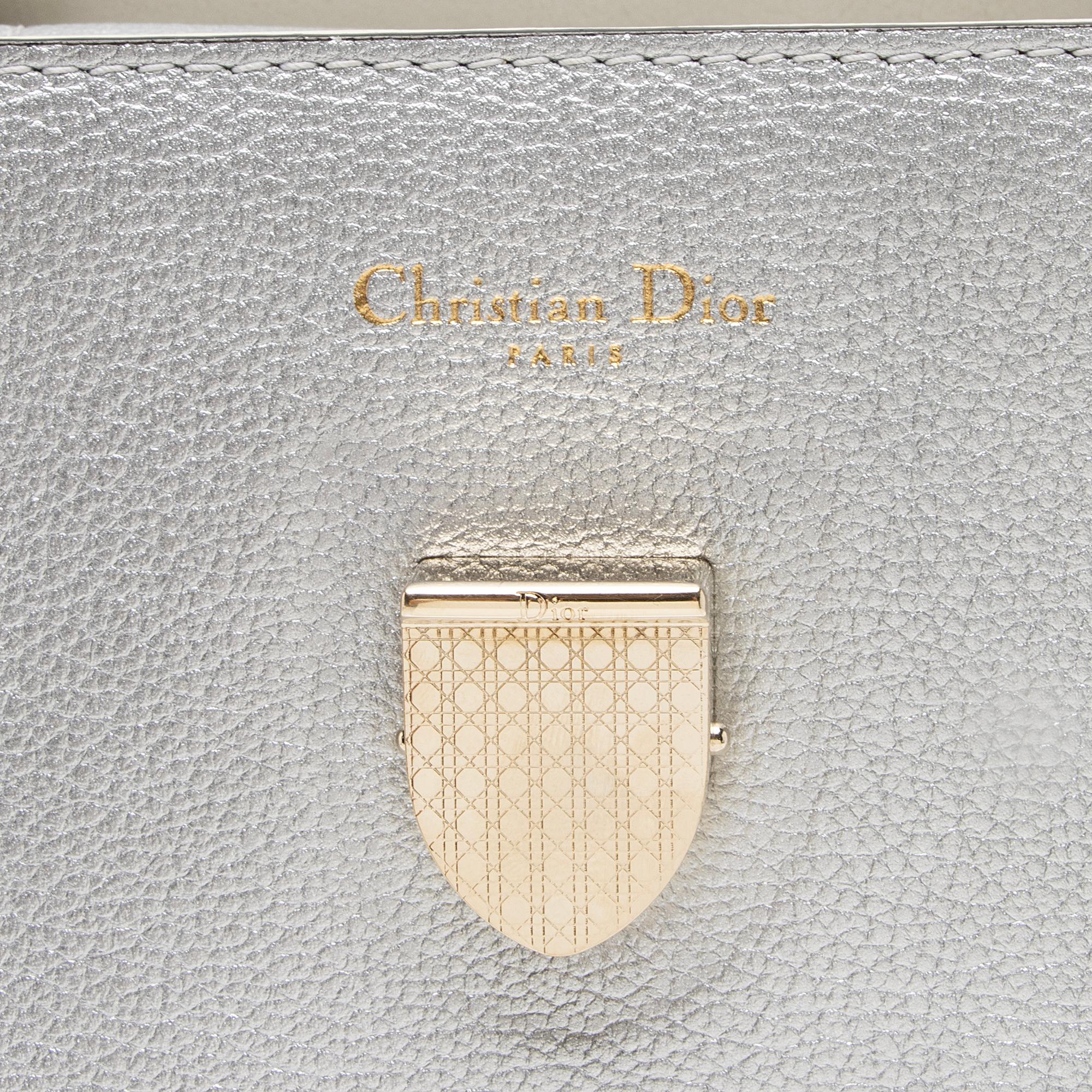 Dior Metallic Calfskin Diorever Medium Tote (SHF-BJ3NV5)