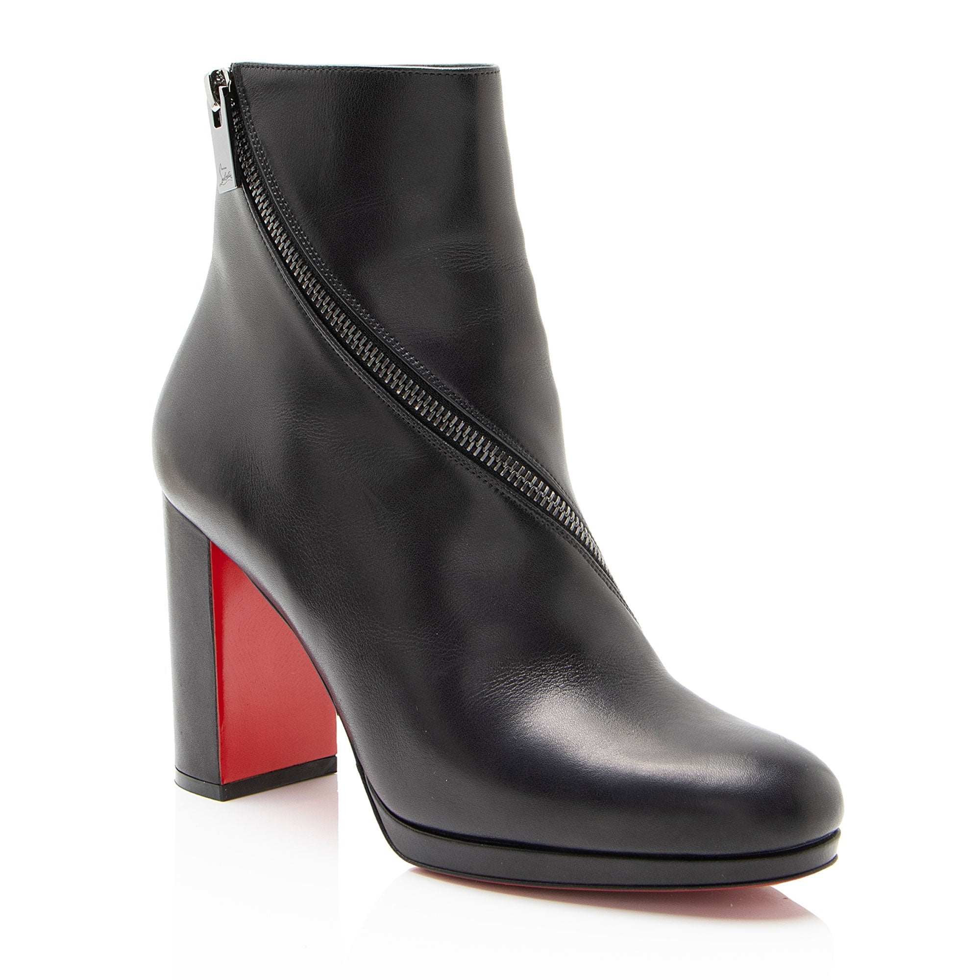 Christian Louboutin Calfskin Birgitta Zip Around Ankle Boots - Size 9 / 39