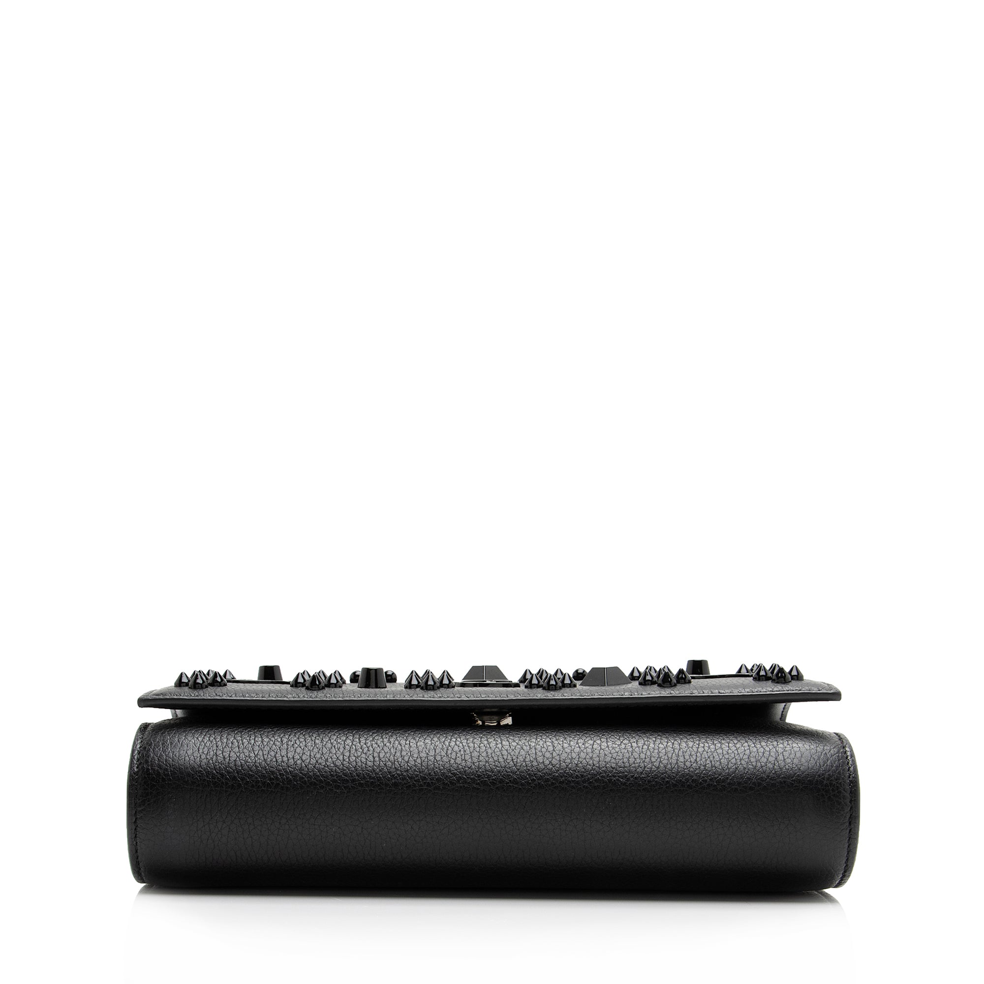 Christian Louboutin Calfskin Loubinthesky Spikes Paloma Clutch (SHF-23795)