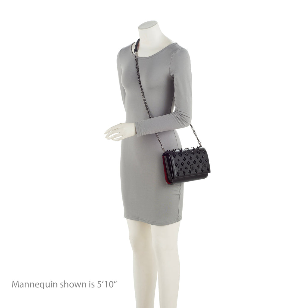 Christian Louboutin Calfskin Loubinthesky Spikes Paloma Clutch (SHF-23795)