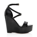 Christian Louboutin Calfskin Si Ma Zeppa Wedge Sandals - Size 7 / 37 (SHF-18760)