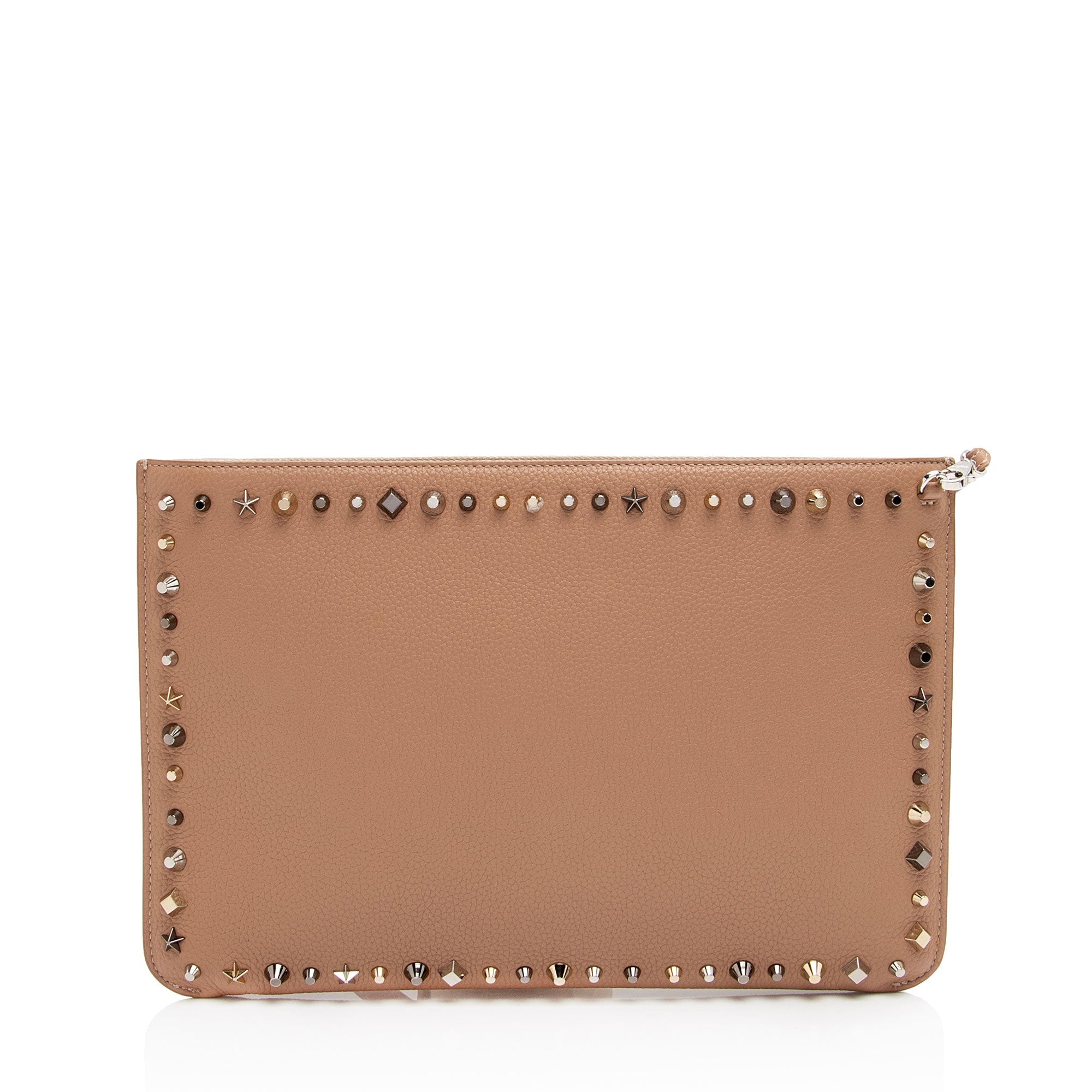 Christian Louboutin Calfskin Spike Empire Trashmix Loubiclutch Clutch (SHF-1s7Xbc)