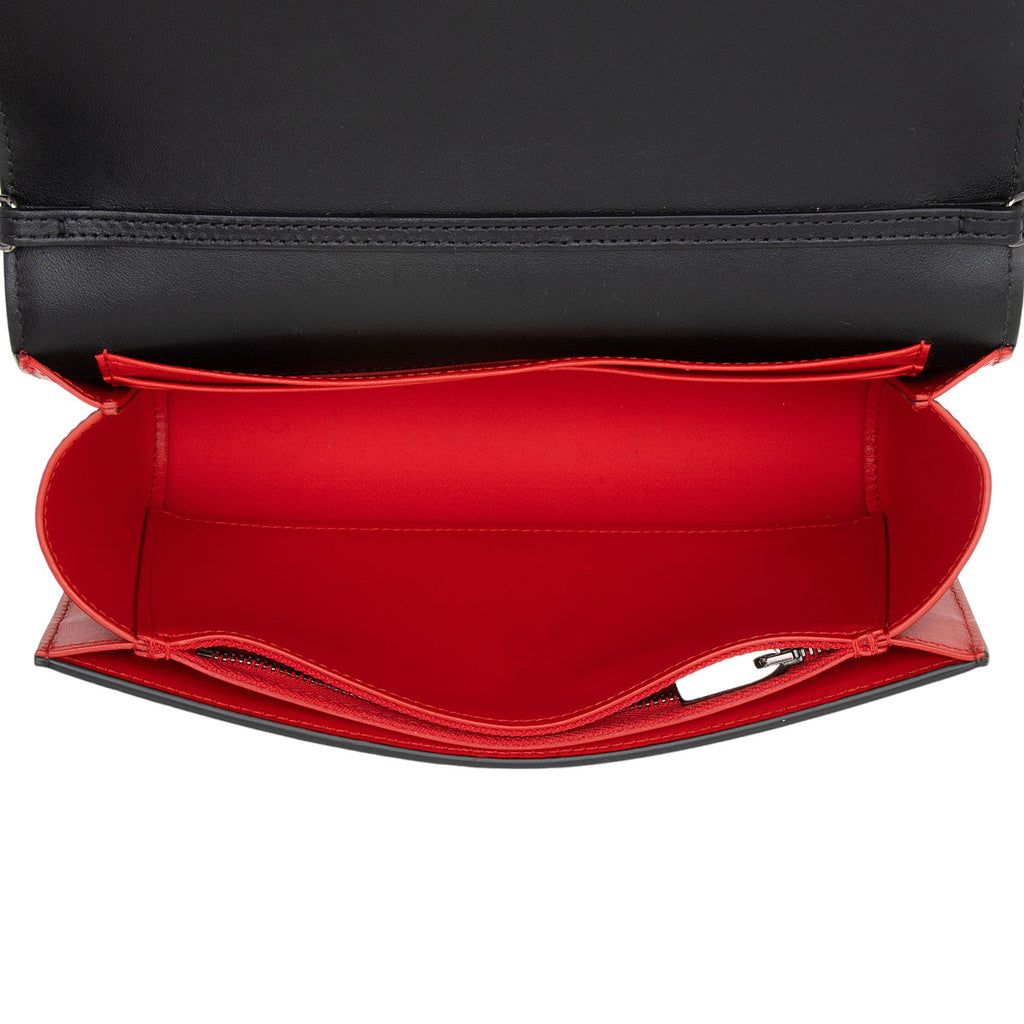 Christian Louboutin Calfskin Spiked Paloma Chain Clutch (SHF-p5jIq7)