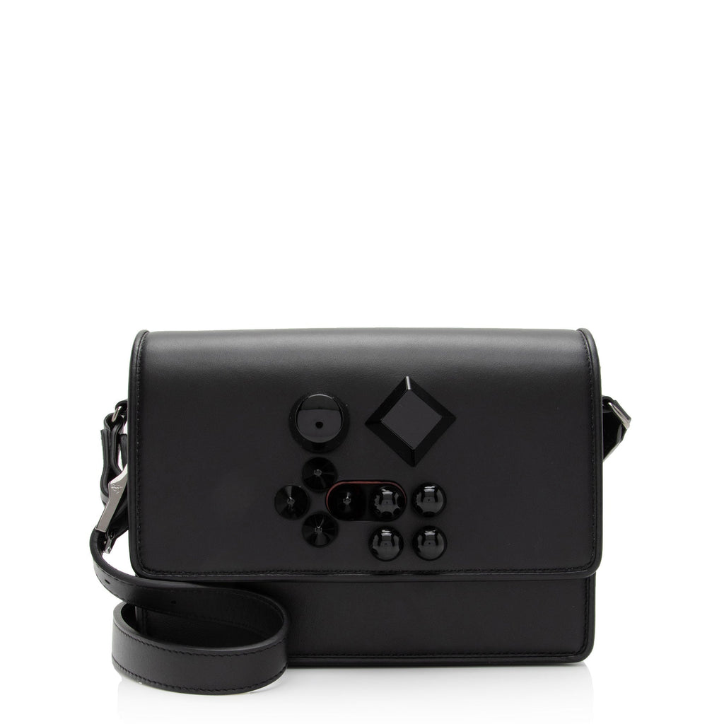 Christian Louboutin Calfskin Studded Carasky Shoulder Bag (SHF-AI8mzx)