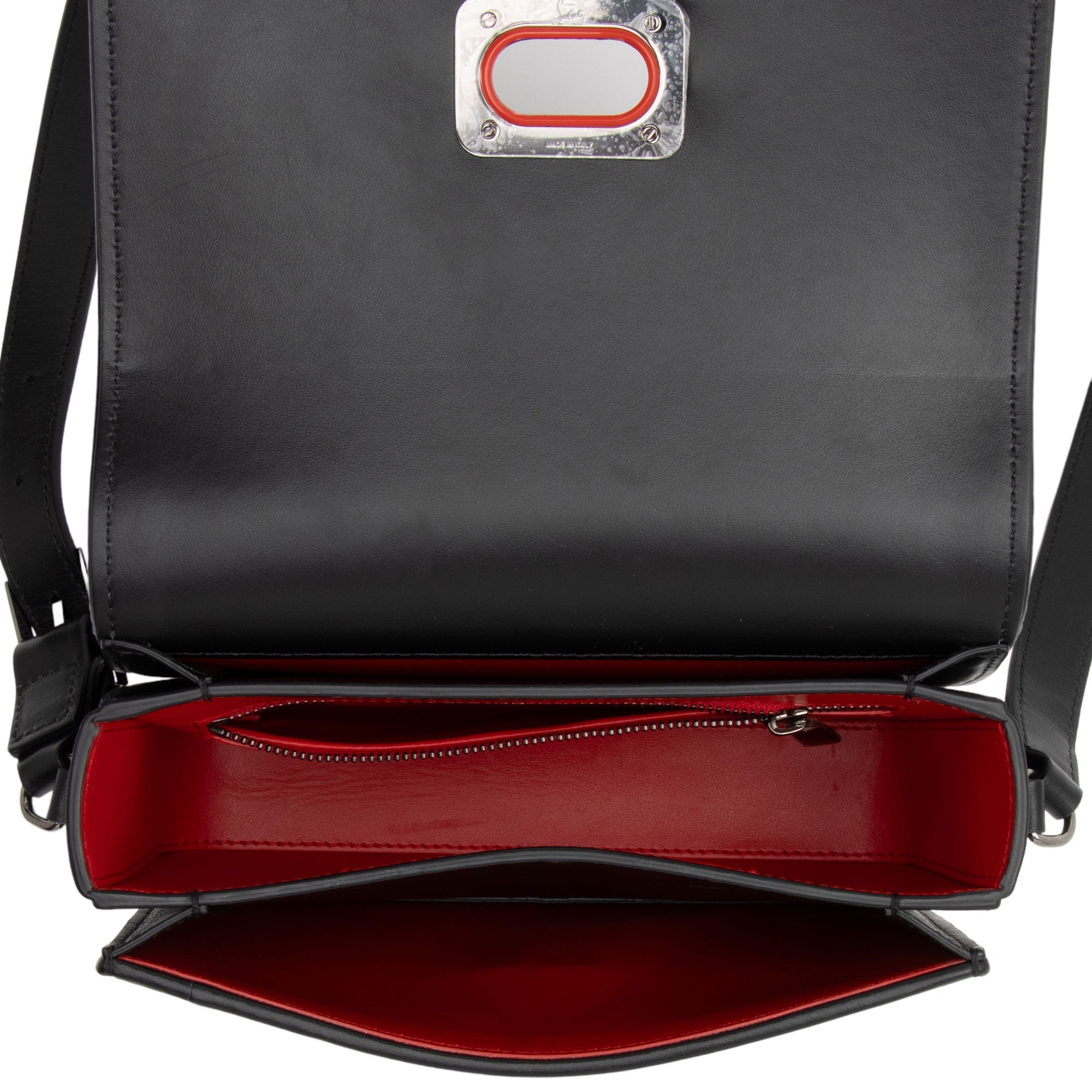 Christian Louboutin Calfskin Studded Carasky Shoulder Bag (SHF-AI8mzx)