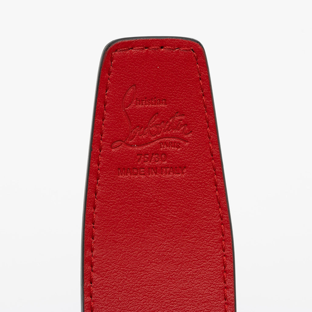 Christian Louboutin Calfskin Zebra Print CL Logo Belt - Size 30 / 75 (SHF-ozxwZw)