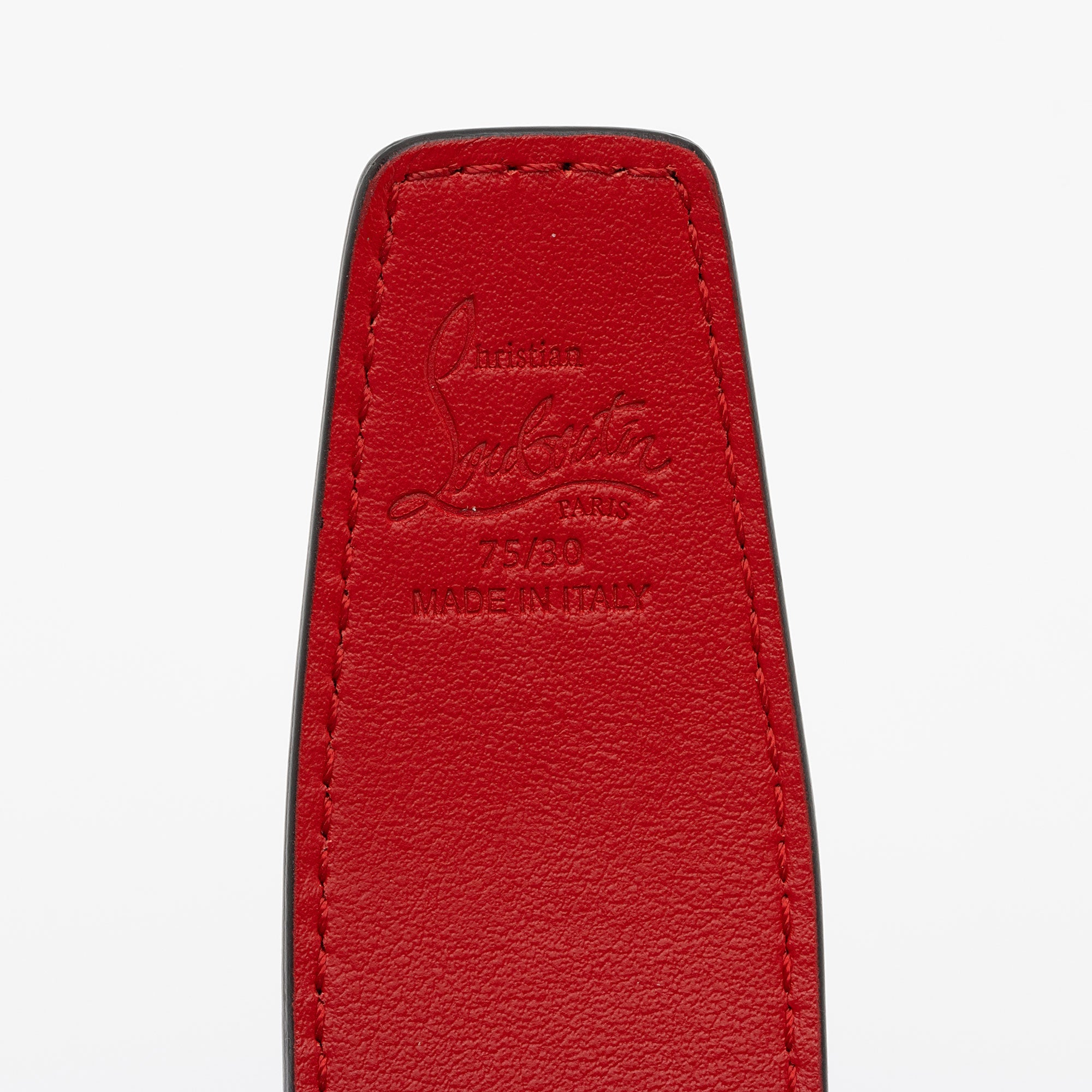 Christian Louboutin Calfskin Zebra Print CL Logo Belt - Size 30 / 75 (SHF-ozxwZw)