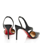 Christian Louboutin Embossed Calfskin Brandina Slingback Pumps - Size 8.5 / 38.5