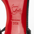 Christian Louboutin Embossed Calfskin Brandina Slingback Pumps - Size 8.5 / 38.5