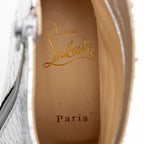 Christian Louboutin Metallic Calfskin Craquele So Kate Booties - Size 9.5 / 39.5