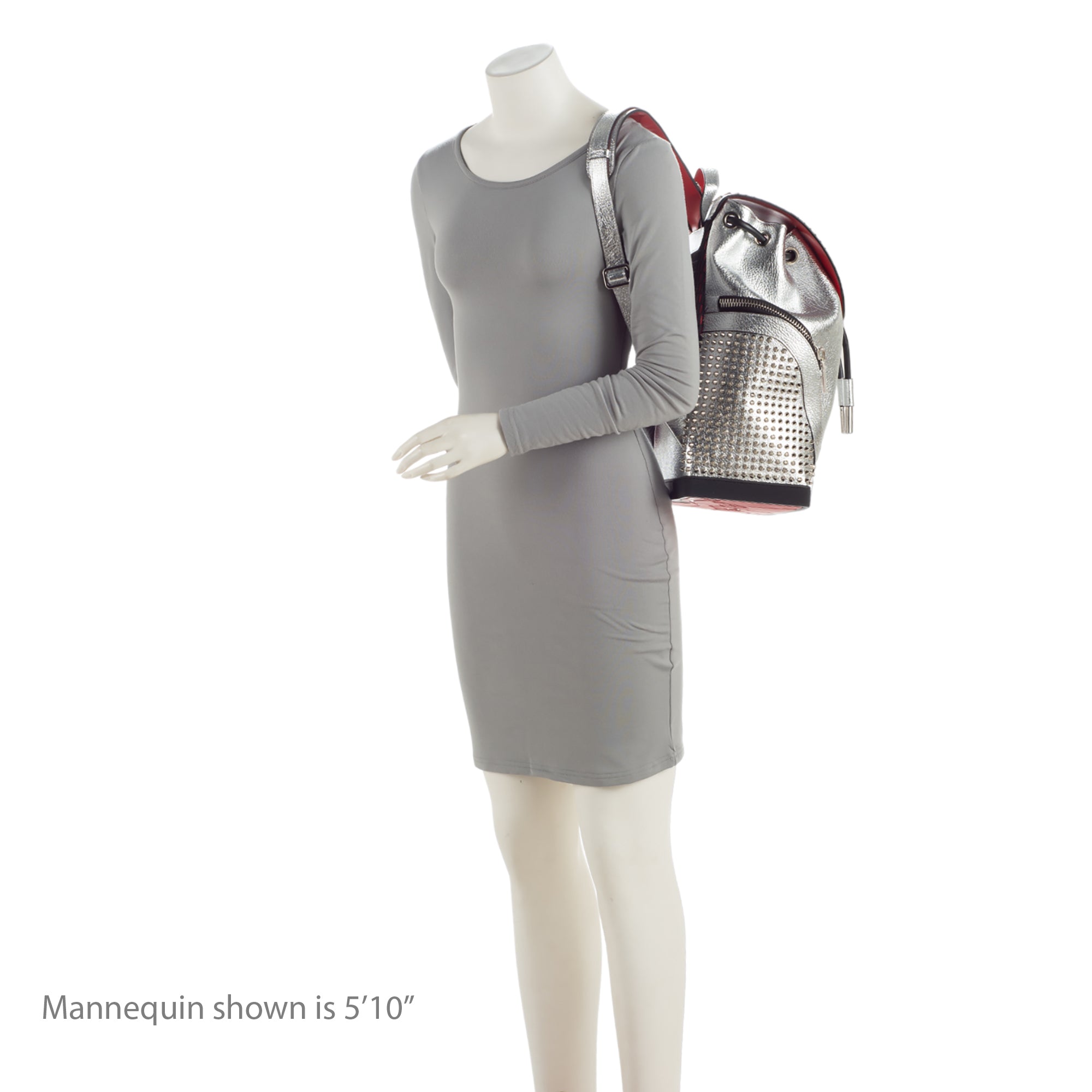 Christian Louboutin Metallic Calfskin Spiked Explorafunk Backpack (SHF-q7zUUZ)