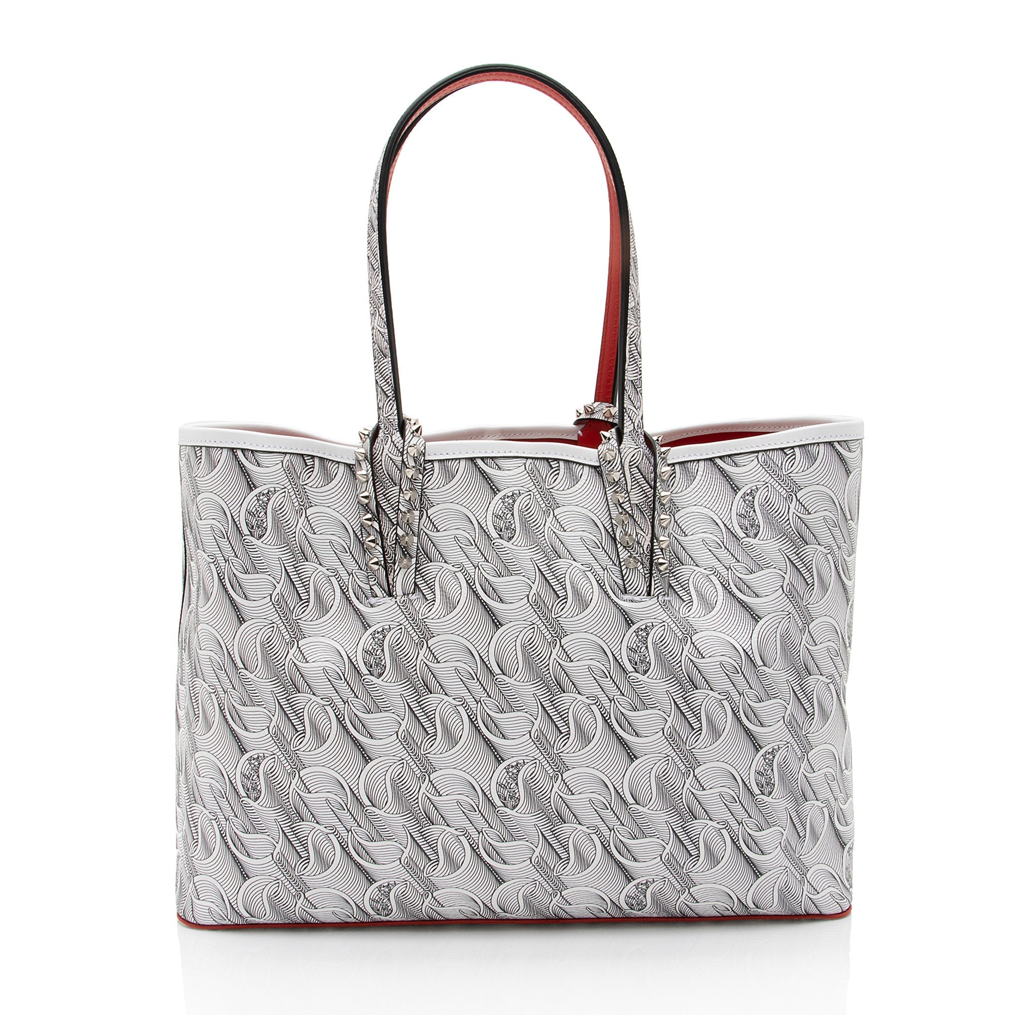 Christian Louboutin Toile Monogram Calfskin Cabata Tote (SHF-2mPGkk)