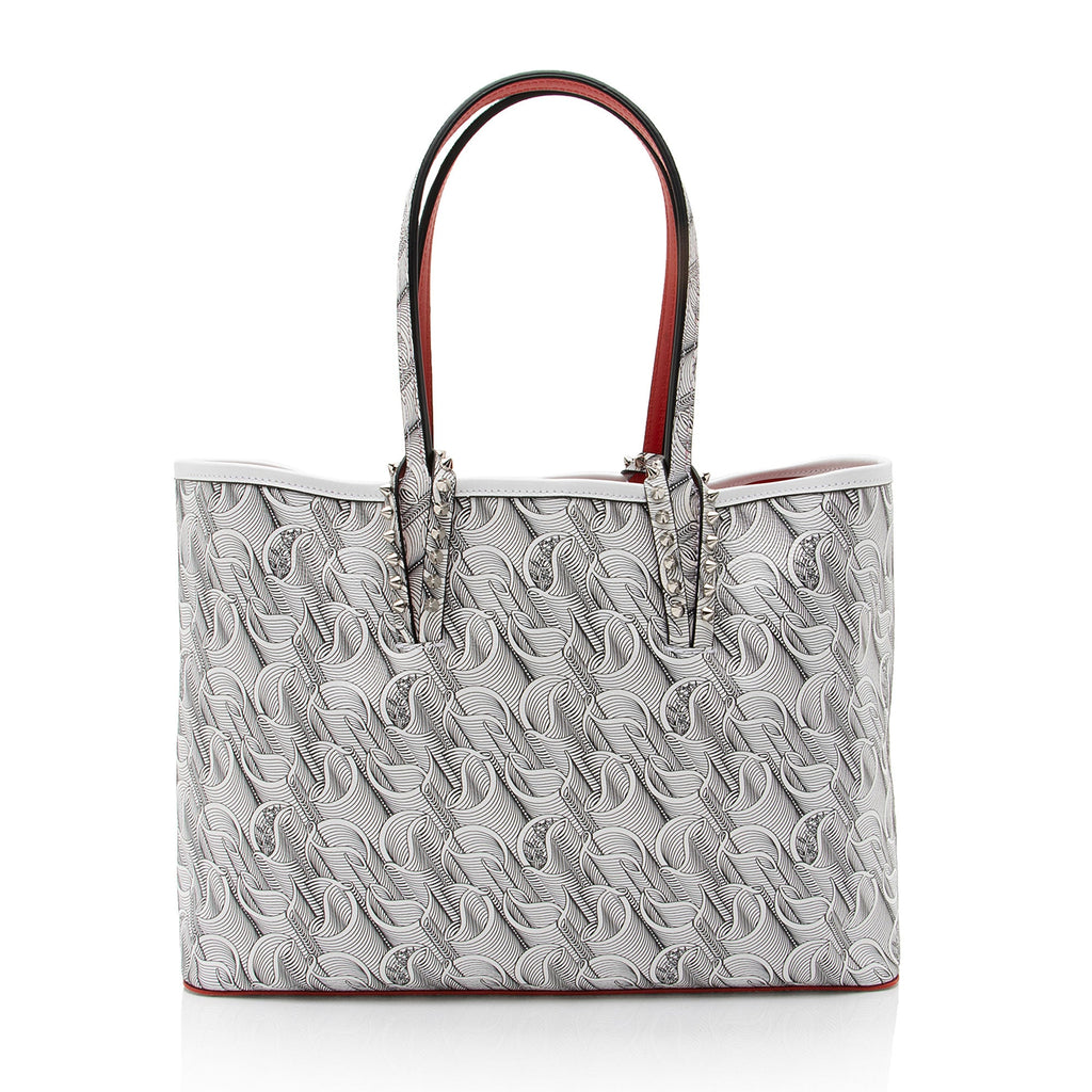 Christian Louboutin Toile Monogram Calfskin Cabata Tote (SHF-2mPGkk)