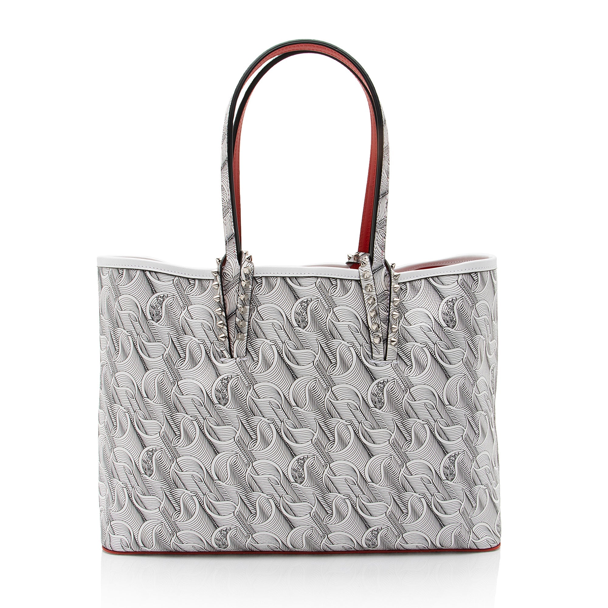 Christian Louboutin Toile Monogram Calfskin Cabata Tote (SHF-2mPGkk)