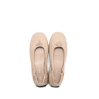 Prada Size 37 Ballet Flat Patent Beige
