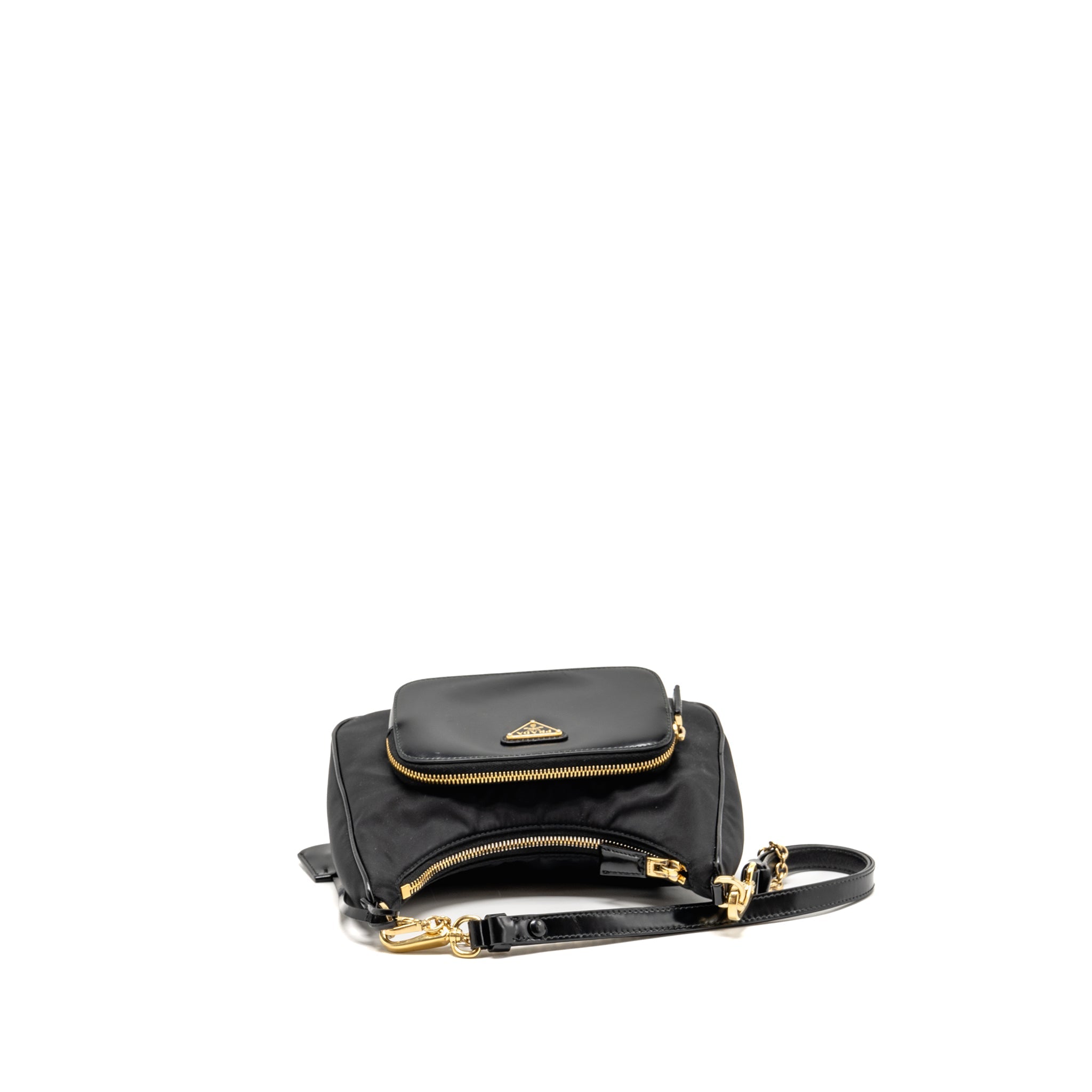 Prada Re-Nylon Mini Bag Nylon/Calfskin Black GHW