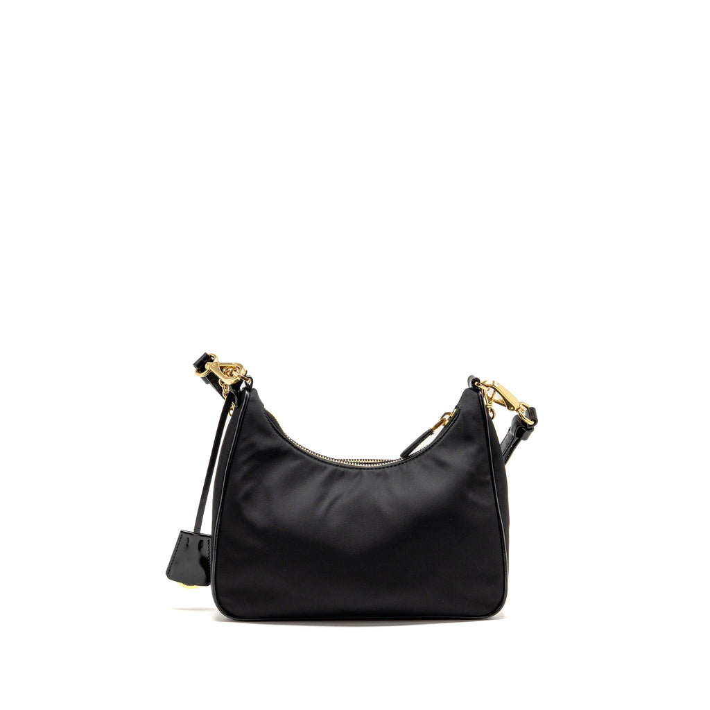 Prada Re-Nylon Mini Bag Nylon/Calfskin Black GHW