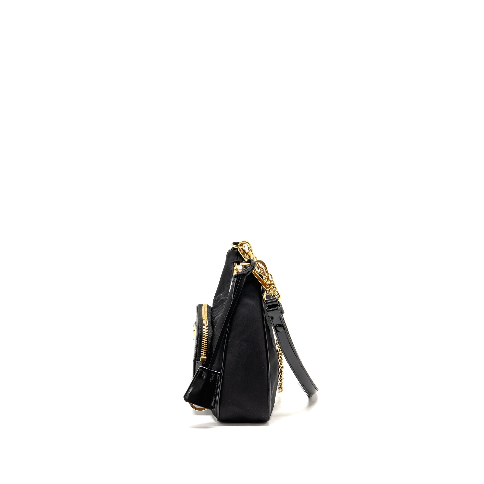 Prada Re-Nylon Mini Bag Nylon/Calfskin Black GHW