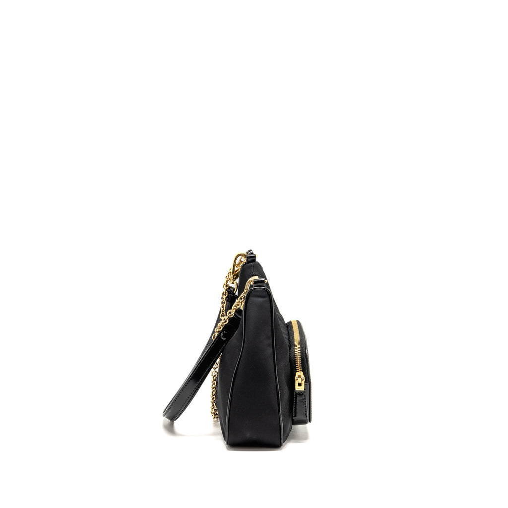 Prada Re-Nylon Mini Bag Nylon/Calfskin Black GHW
