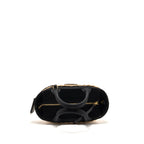Prada Wicker Shopping Bag Canvas/Woven Tan/Black GHW