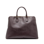 Prada Saffiano Vernice Promenade Large Dome Tote Bag Leather Mogano GHW