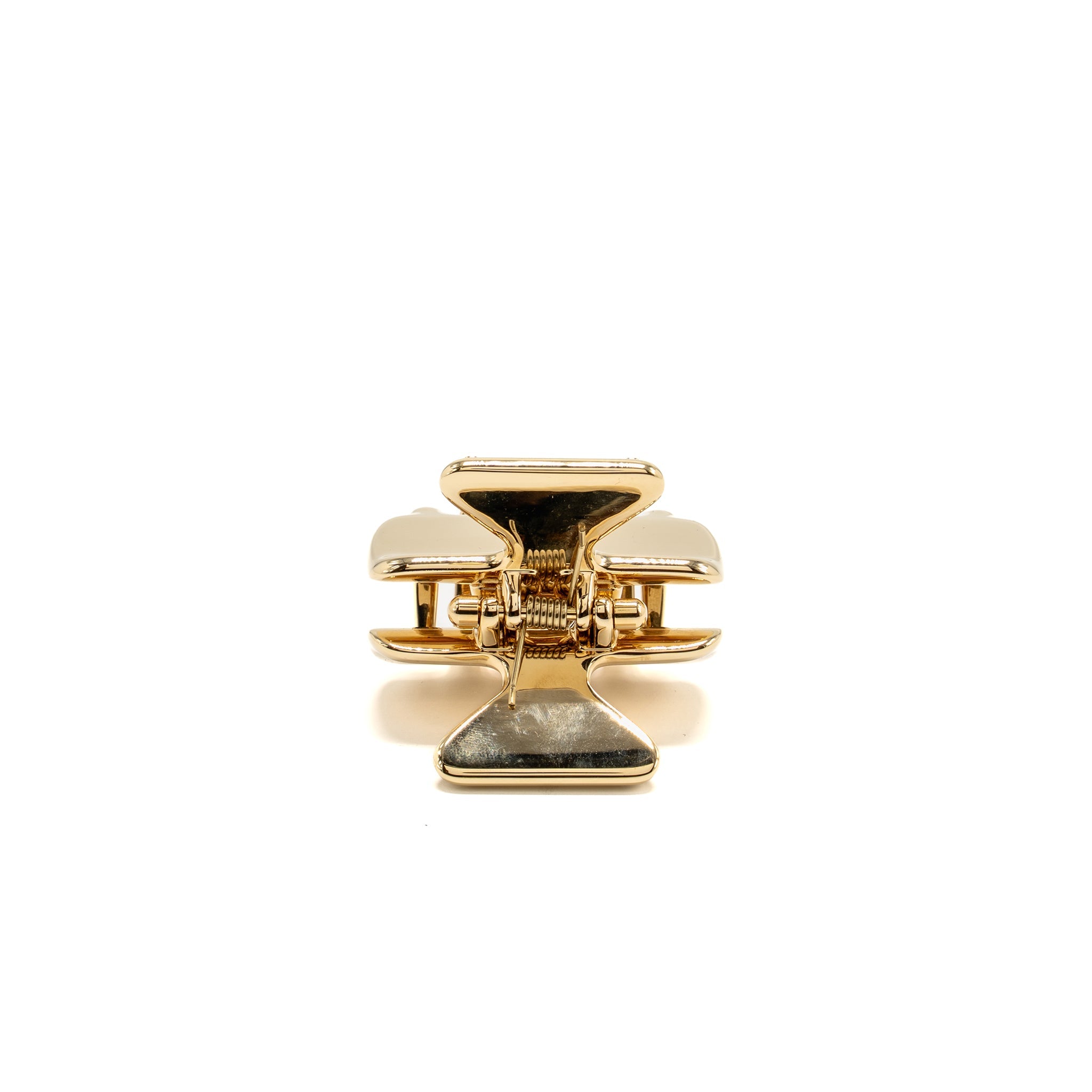 Prada hair clip gold metal