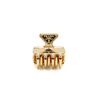 Prada hair clip gold metal