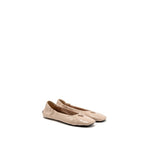 Prada Size 37 Ballet Flat Patent Beige