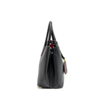Prada Medium Saffiano Cuir Tote Bag Leather Black/Fuoco GHW
