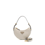 Prada Arqué Small Shoulder Bag Calfskin White GHW