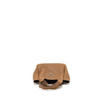 Prada Mini Leather Tote Bag Calfskin Caramel SHW