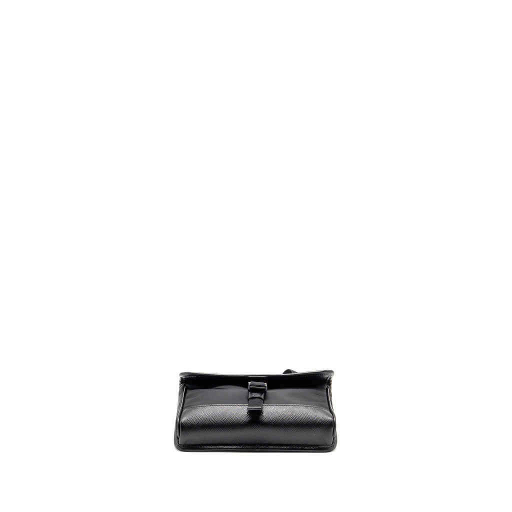 Prada Trimmed Saffiano Phone Case Re-Nylon Black SHW