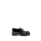 Prada Size 38 Loafers patent black SHW