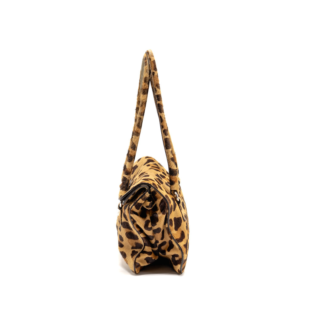 Prada Leopard Print Shoulder bag Ponyhair Multicoloured SHW