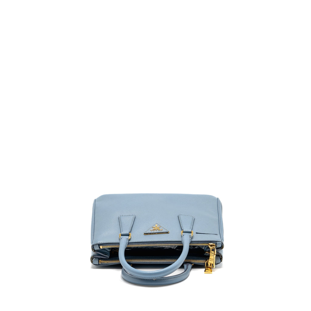 Prada Small Saffiano Tote Bag calfskin Light Blue GHW