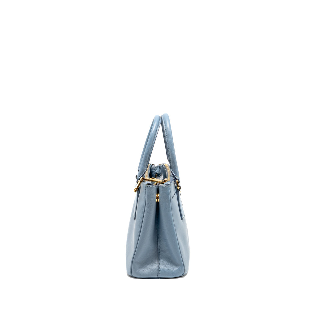 Prada Small Saffiano Tote Bag calfskin Light Blue GHW