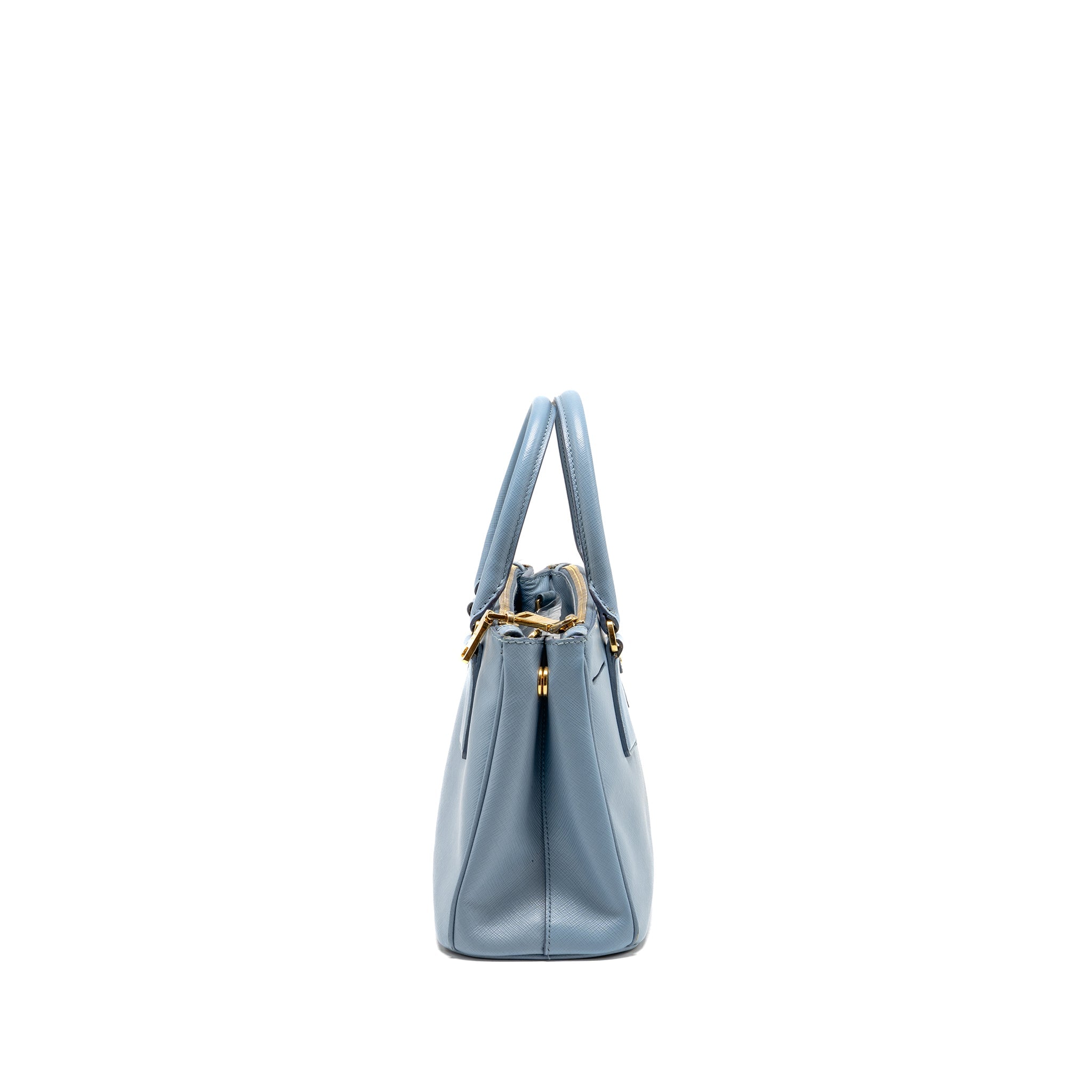 Prada Small Saffiano Tote Bag calfskin Light Blue GHW