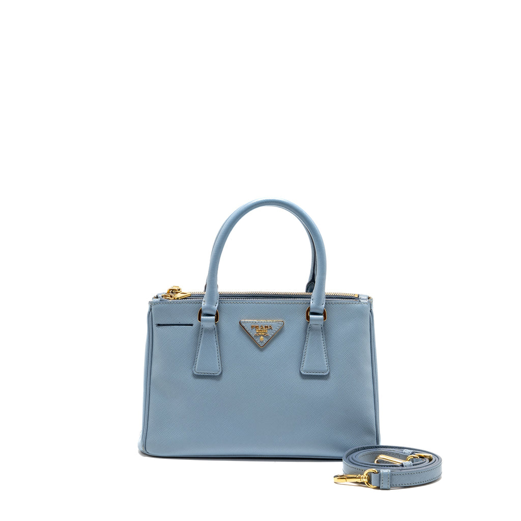 Prada Small Saffiano Tote Bag calfskin Light Blue GHW