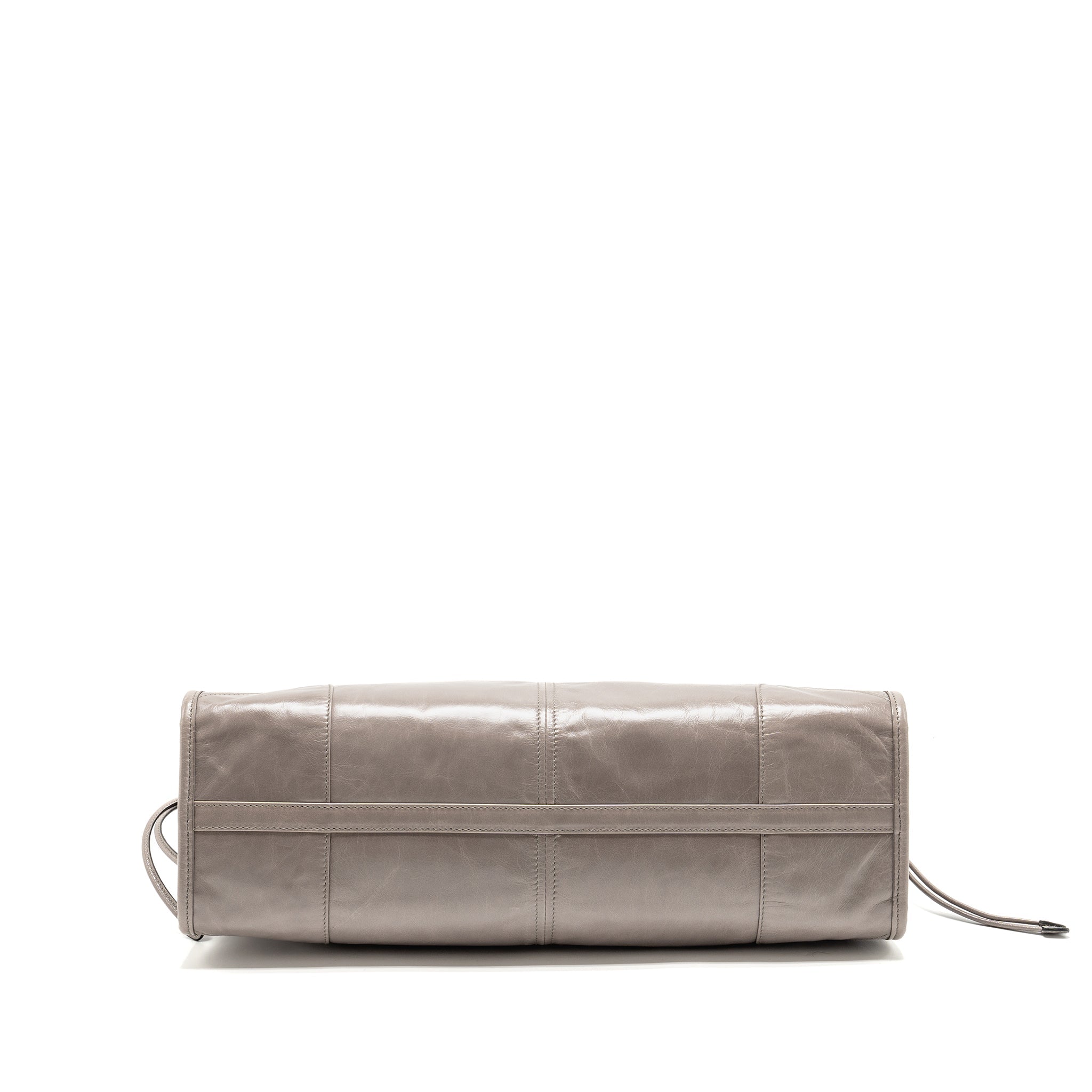 Prada Bonnie Large Handbag Calfskin Grey GHW