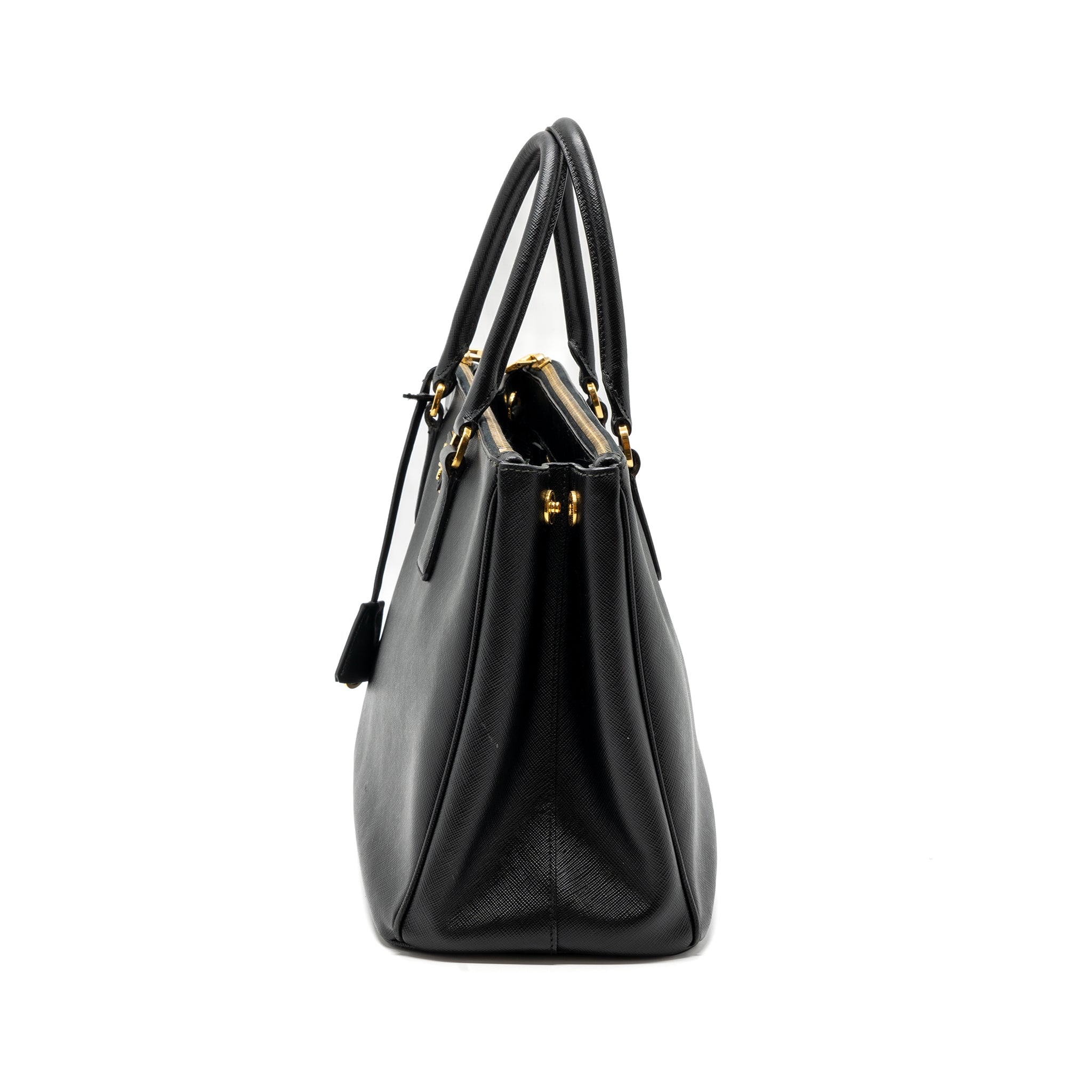 Prada Galleria Saffiano Tote Bag Calfskin Black GHW