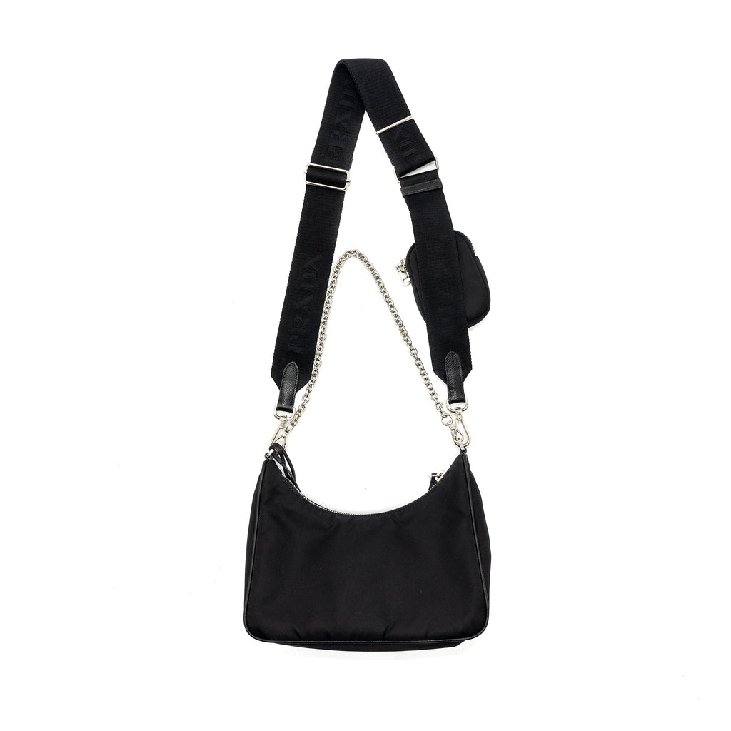 Prada re-edition 2005 re-nylon bag black SHW