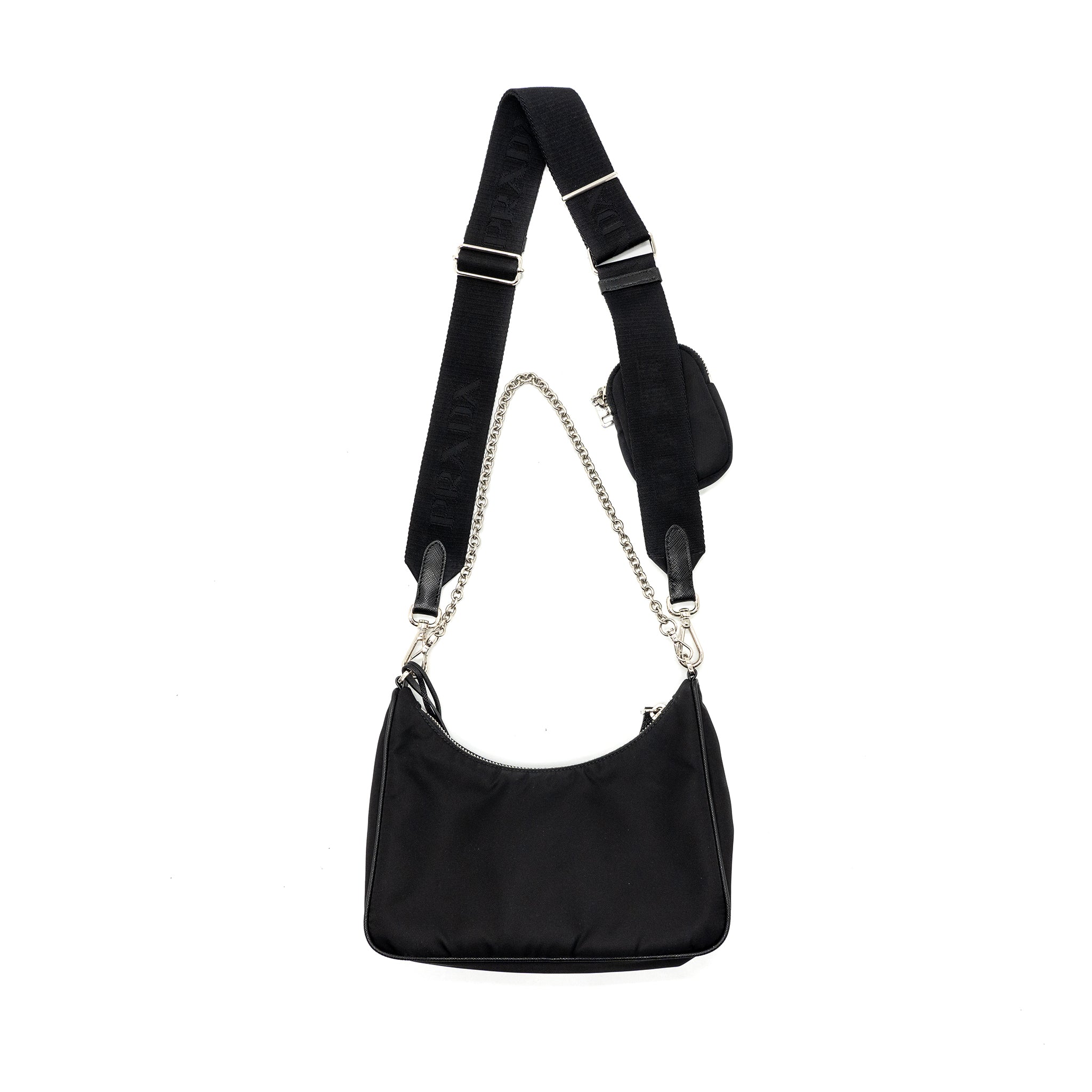 Prada re-edition 2005 re-nylon bag black SHW