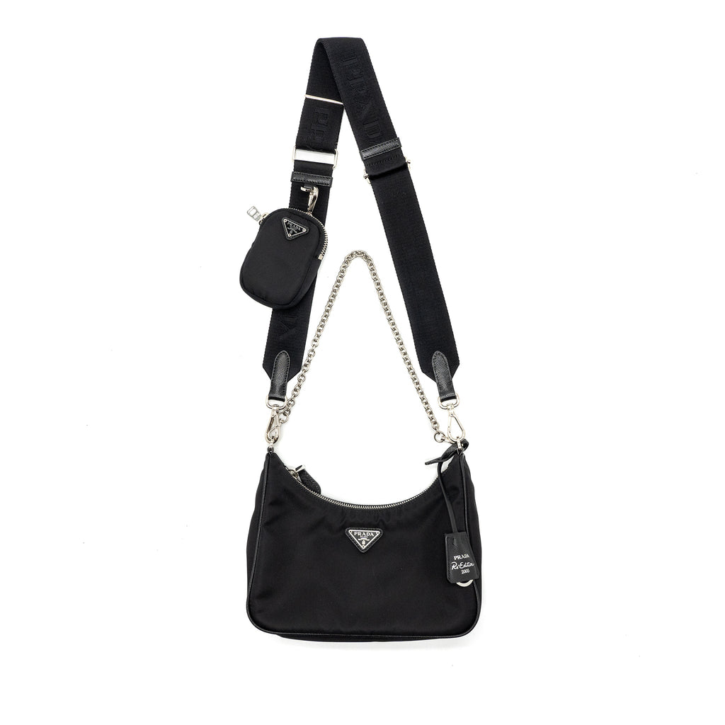 Prada re-edition 2005 re-nylon bag black SHW