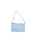 Prada Re-Nylon zip shoulder bag light blue SHW
