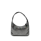 Prada reedition 2000 mini bag satin with crystal black SHW