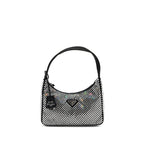 Prada reedition 2000 mini bag satin with crystal black SHW