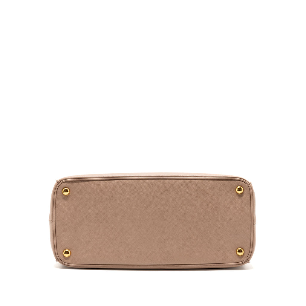 Prada Double Zip Shopping Toto Saffiano Cammeo GHW