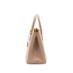 Prada Double Zip Shopping Toto Saffiano Cammeo GHW