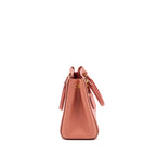 Prada top handle small tote bag saffiano calfskin pink GHW
