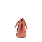 Prada top handle small tote bag saffiano calfskin pink GHW